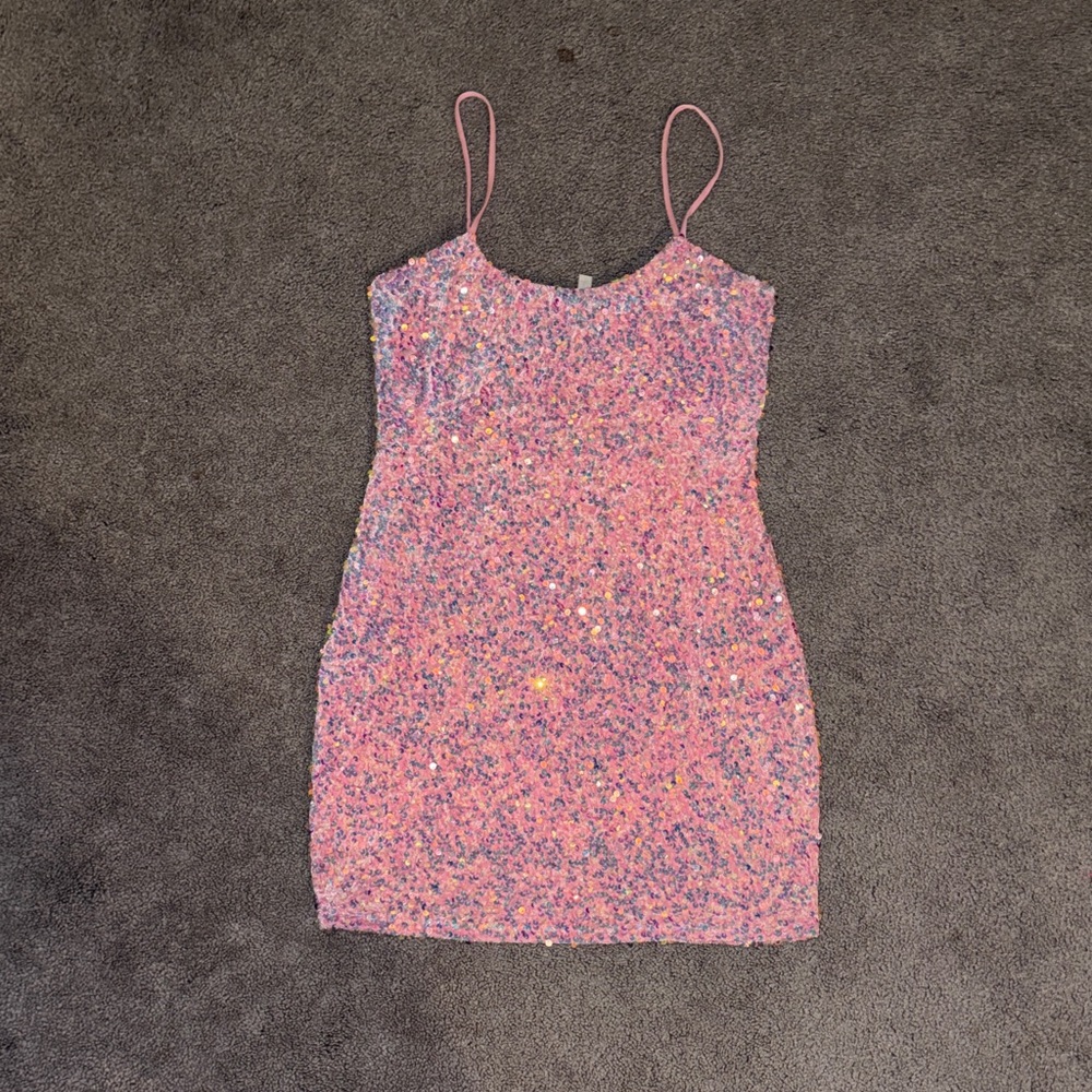 Lucy in the Sky Pink Sequin Mini Dress